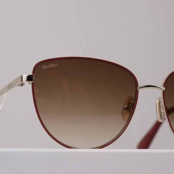 MaxMara Cateye MM0052 Sunglasses, Gold/Red main image 4